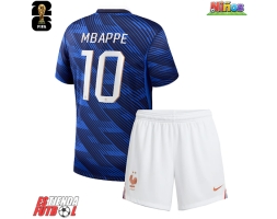 Francia Kylian Mbappe #10 Primera Equipación Niños Mundial 2026 Manga Corta (+ Pantalones cortos)